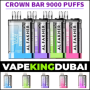 Variety of Al Fakher Crown Bar Crystal 9000 Puffs in different colors