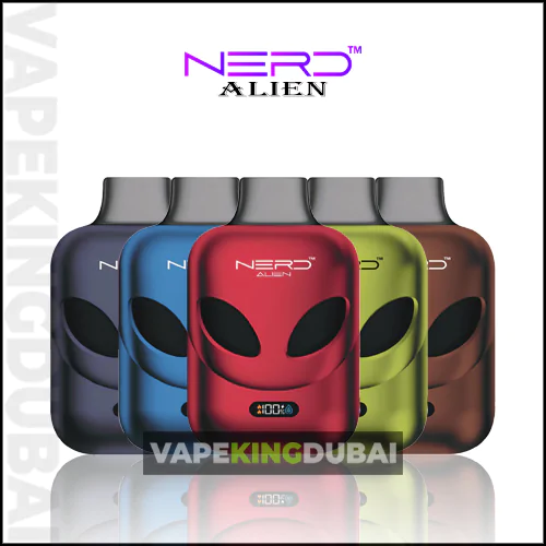 Nerd Alien 12000 Puffs Disposable Vape In Assorted Colors With Brand Logo
